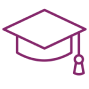 Graduation cap icon.